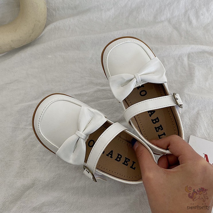 Giày búp bê đính nơ phong cách Hàn Quốc cho bé gái