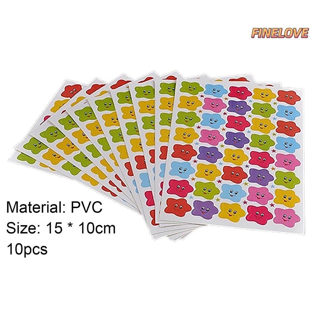 Sticker Dán Hình Ngôi Sao Mặt Cười Hoạt Hình Nhiều Màu Sắc Dành Cho Trẻ Em