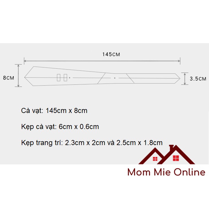 [Bản 8cm] Bộ cà vạt nam dự tiệc/ quà tặng mật độ sợi cao 1200 - HVC