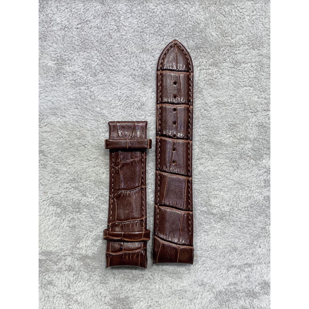 Dây da đồng hồ thay thế Tissot nam case 40 vai ôm size khóa 20mm