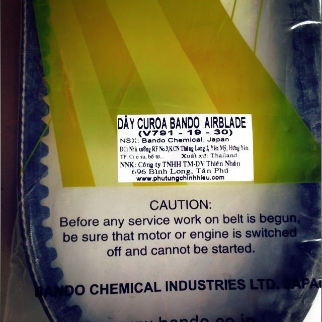 Dây đai truyền động, dây curoa Bando  Airblate 110