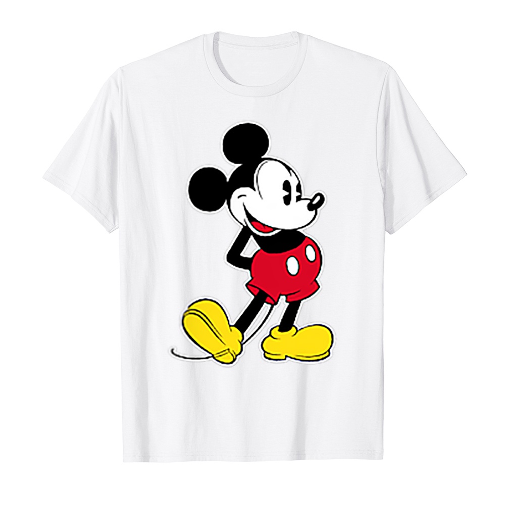 Áo thun cotton unisex HTFashion in hình Disney Mickey Mouse Classic Small Pose-8865
