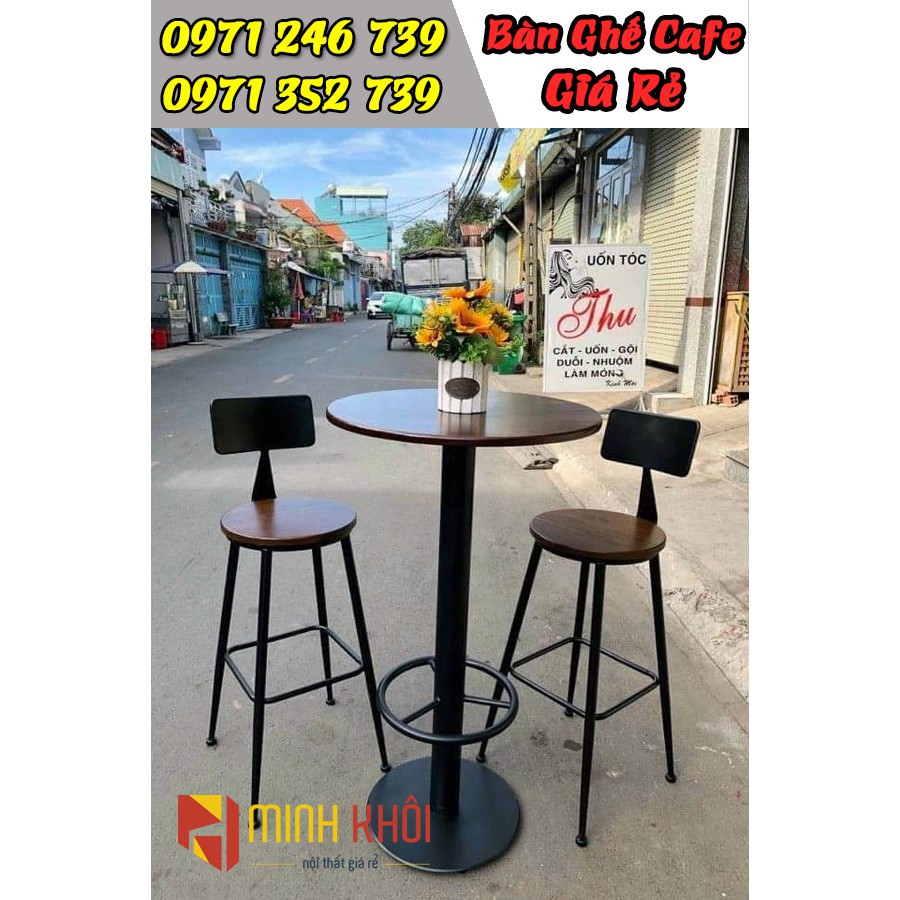 Ghế bar cafe tựa sắt