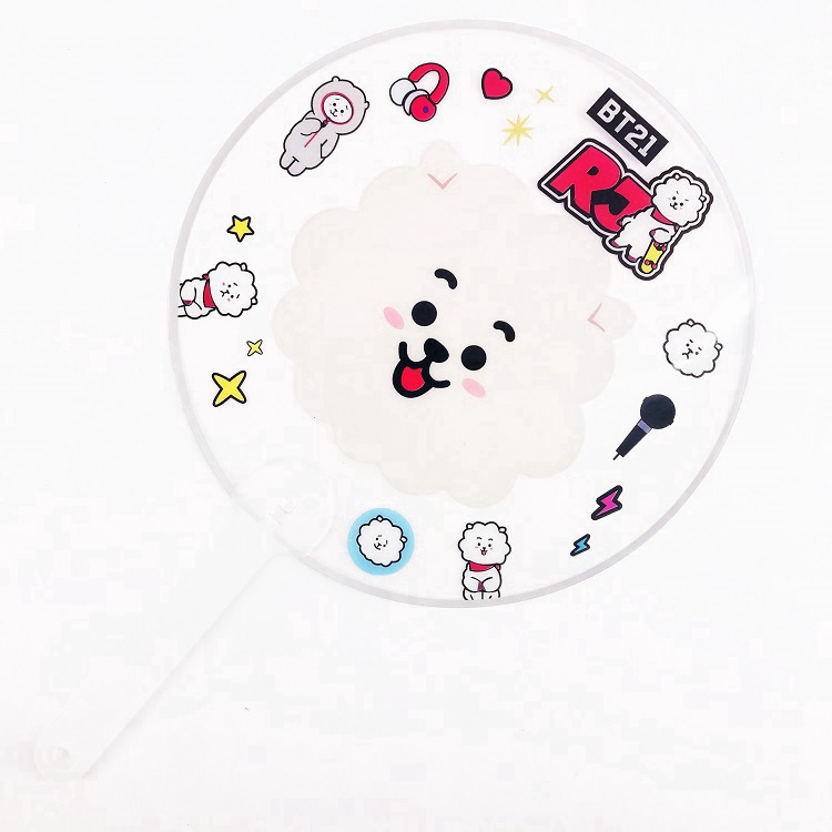 The same style BTS the official BT21 as a transparent fan