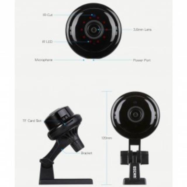 Camera Ip Wifi Escam Button Q6 2.0mp Onvif Hd 1080p - Màu Đen