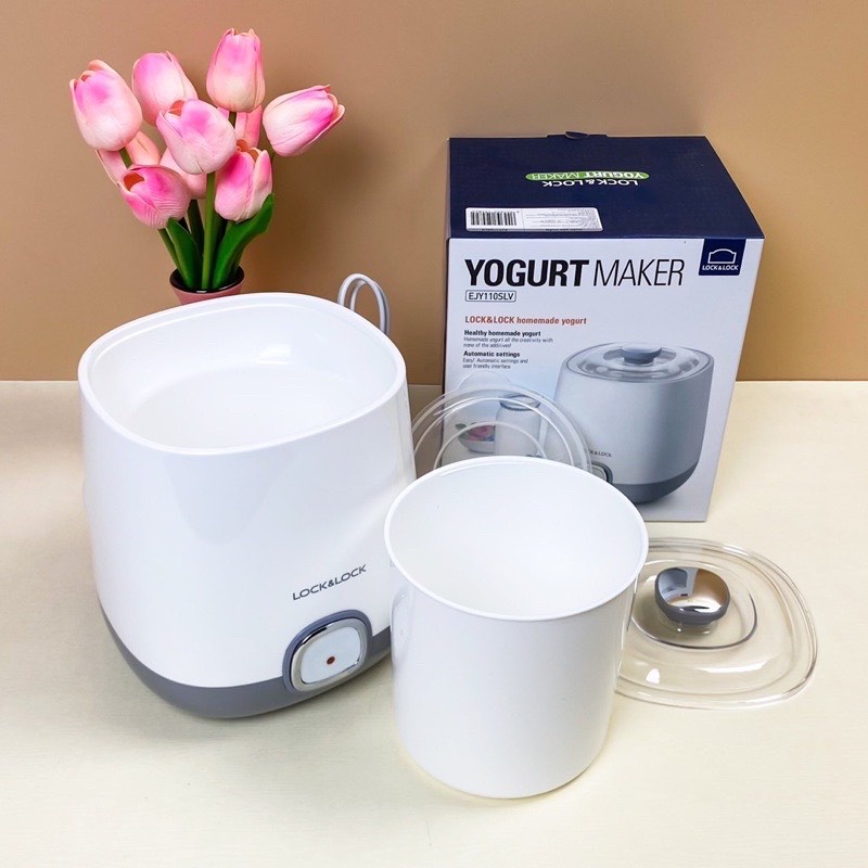 Máy Làm Sữa Chua Lock&amp;Lock EJY110SLV Dung Tích 1000ml Công Suất 20W Lên Men Tự Động Dễ Dàng Tiện Lợi