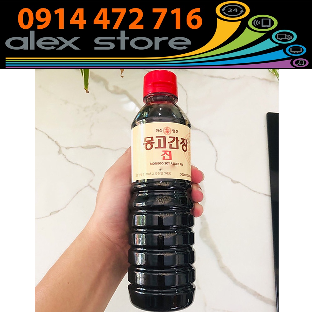 Nước Tương (Xì Dầu) Monggo Jin Hàn Quốc 500ml (Monggo Soy Sauce Jin)