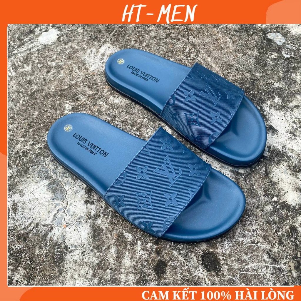 Dép Nam Quai Ngang Đế Cao Su Chống Trơn Cao Cấp Full Box