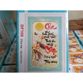 Tranh đính đá cha mẹ df100