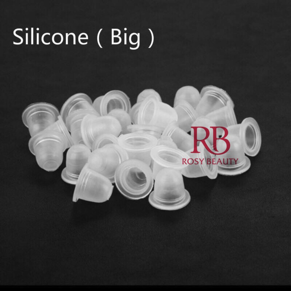Hũ chum đựng mực phun xăm nhựa silicon to nhỏ các loại
