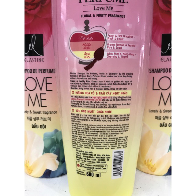 Dầu Gội Elastine Love Me 600g ( Double Rich )