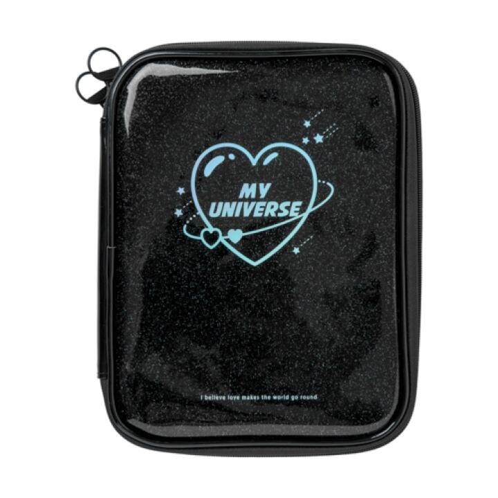 Túi Đựng Đồ Đa Năng ARTBOX Hàn Quốc Màu Đen Nhiều Ngăn In Chữ My Universe