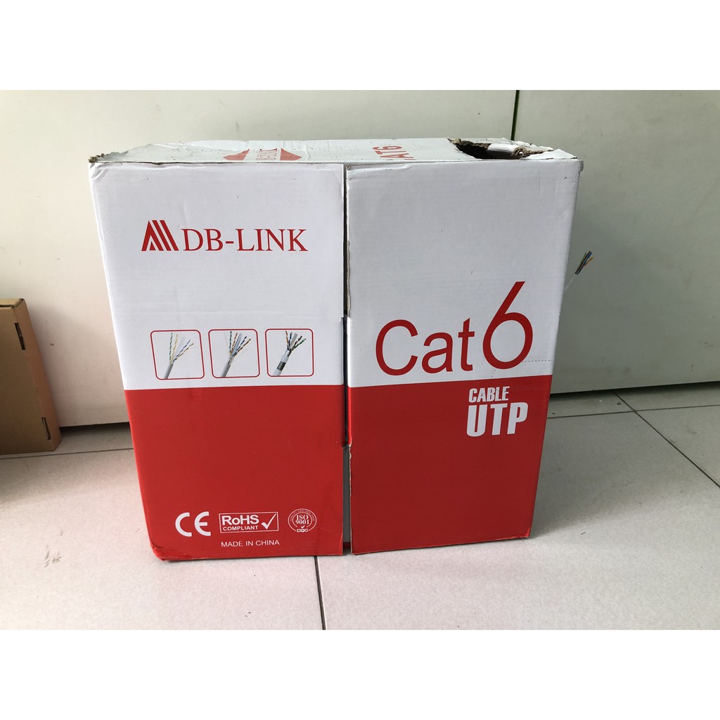 Cuộn Dây Mạng Cat 6e ADB-Link Màu Trắng 305m (Tặng Kèm túi hạt mạng xuyên thấu 100 chiếc) - Hàng Nhập Khẩu