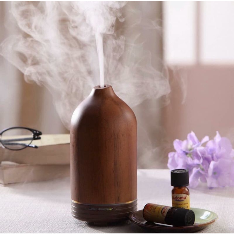 Ellestfun cao cấp - Máy khuếch tán tinh dầu cao cấp hải đăng gỗ IDANGCAP (tặng 10ml tinh dầu sả chanh)