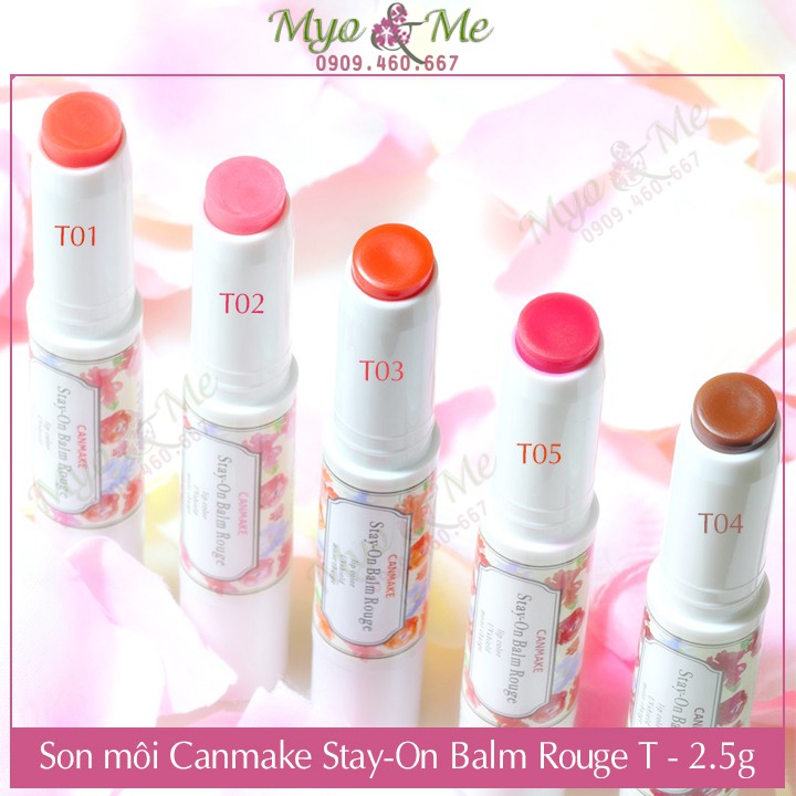  Son dưỡng màu chống nắng Canmake Stay-On Balm Rouge