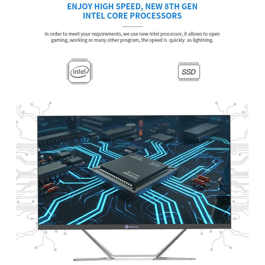 Bộ PC All In One MCC 3282P4 Home Office Computer CPU i3 3220/ Ram4G/ SSD120Gb/ DVD/ Camera/ Wifi/ IPS 24 inch | BigBuy360 - bigbuy360.vn