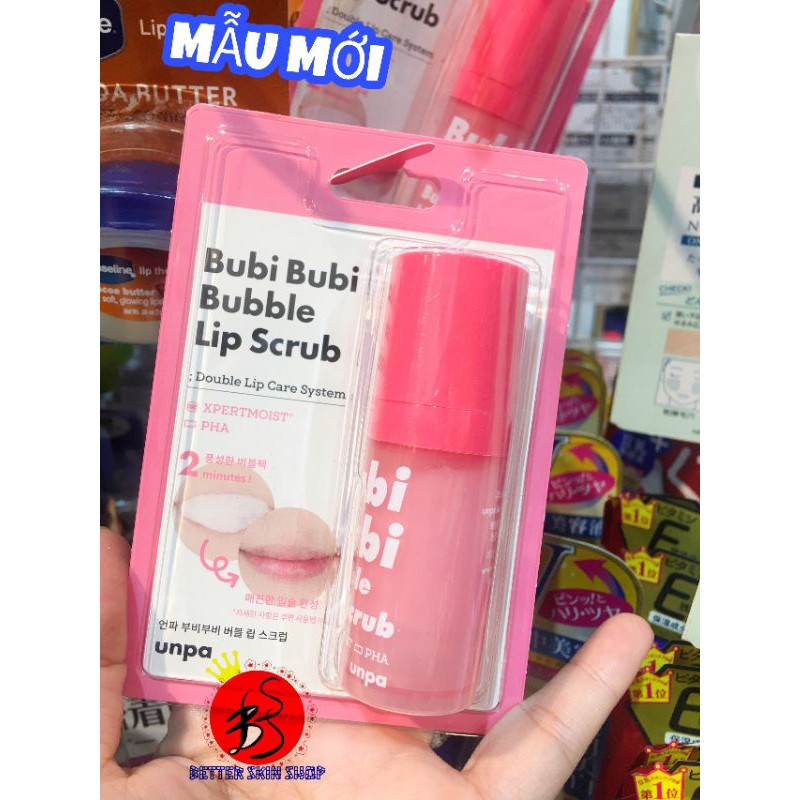 Tẩy da chết môi Unpa Bubi Bubi Bubble Lip Scrub Hàn Quốc