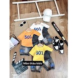 Bộ 501 phối jeans cực khoẻ khoắn năng động cho bé trai - B501