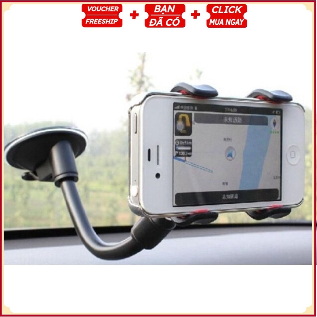 Đế Kẹp Điện Thoại Trên Xe Hơi 360 Độ - Giá Đỡ Điện Thoại Đuôi Khỉ Uốn Nắn Mọi Tư Thế