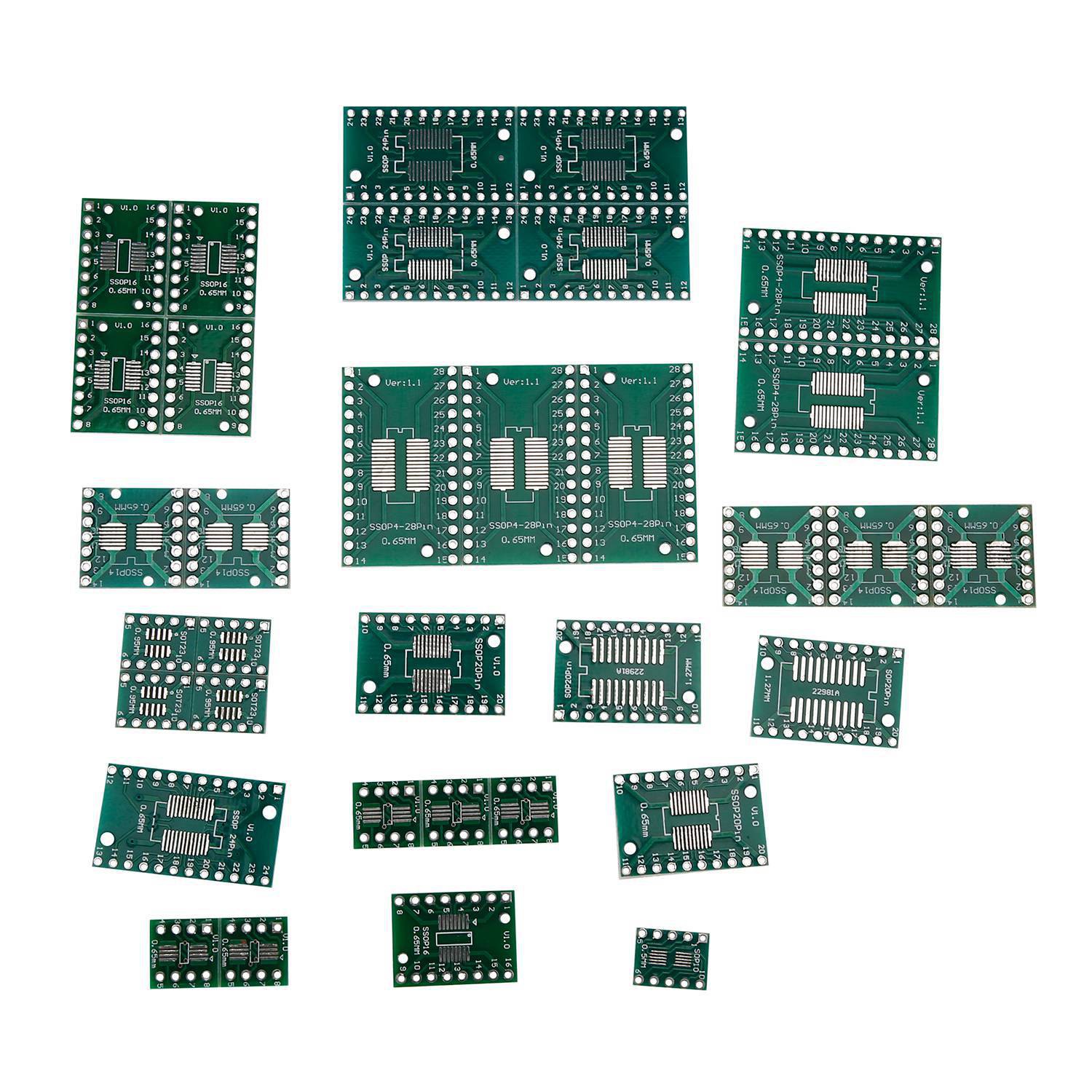 Bộ 35 Bảng Mạch Pcb Chuyển Đổi Từ Smd Sang Dip Sop Msp Ssop Tssop Sot23 8 10 14 16 20 24 28 Smt To Dip