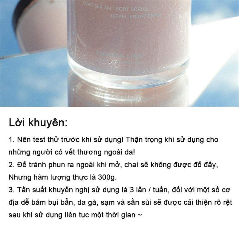 Tẩy tế bào chết Verbena Linn làm trắng và mềm da có hương thơm lâu trôi cao cấp 300g