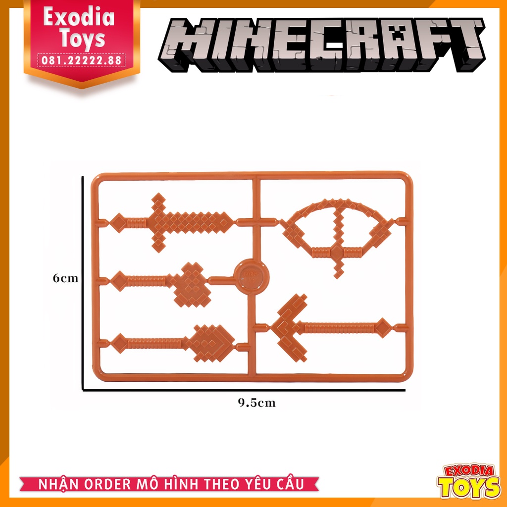 Xếp hình phụ kiện MOC vỉ vũ cho nhân vật trò chơi Minecraft - Đồ Chơi Lắp Ghép Sáng Tạo - Shijie 60185