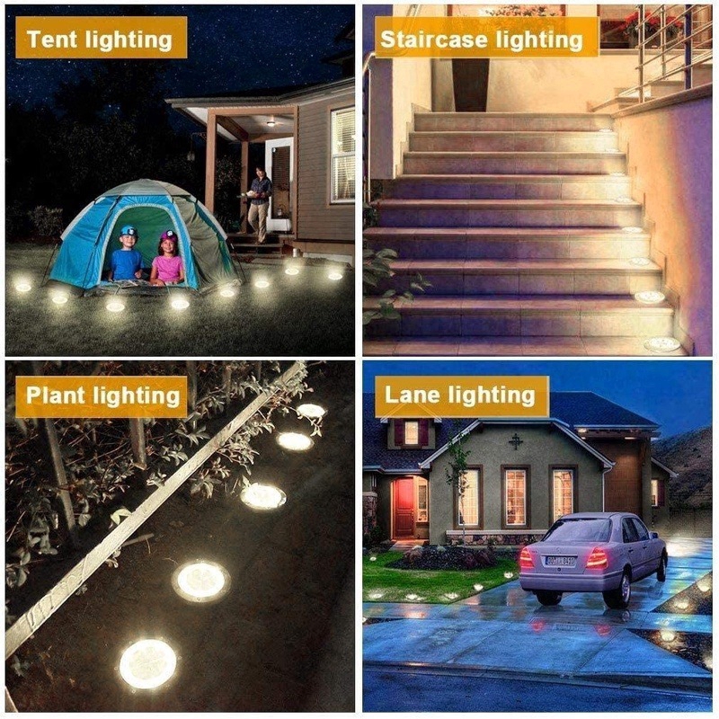 Đèn Led 16 Bóng Năng Lượng Mặt Trời Chống Thấm Nước Cho Sân Vườn