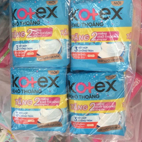 8 Gói BVS Kotex Khô thoáng siêu mỏng không cánh/ có cánh tặng