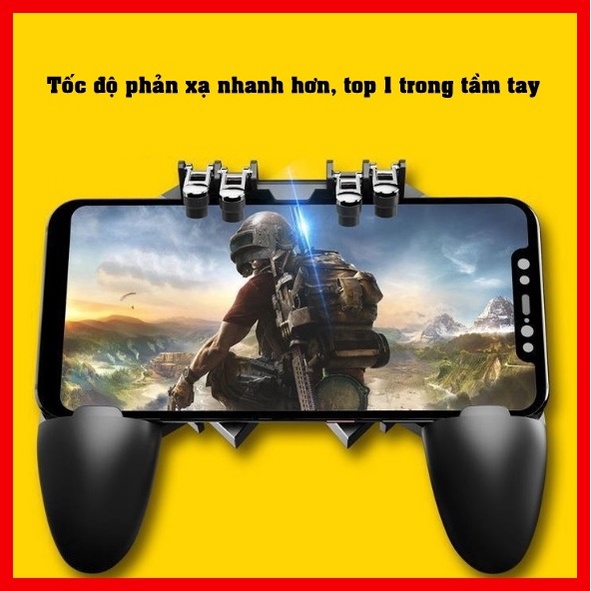 Tay cầm điện thoại thông minh MEMO AK66 chơi game PUBG ROS Freefire mobile hỗ trợ 4 ngón tay Charmmart