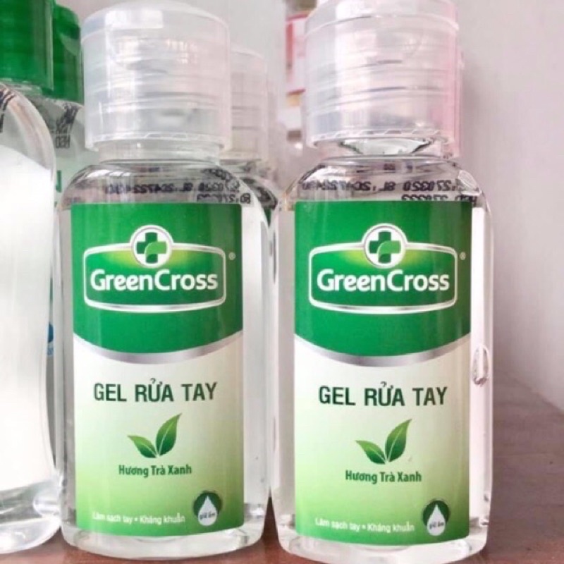 Combo 7 chai gel rữa tay diệt khuẩn Greencroos 60ml trà xanh