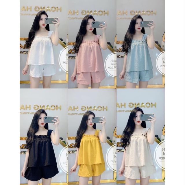 Bộ đũi hai dây đính cúc quần cộc