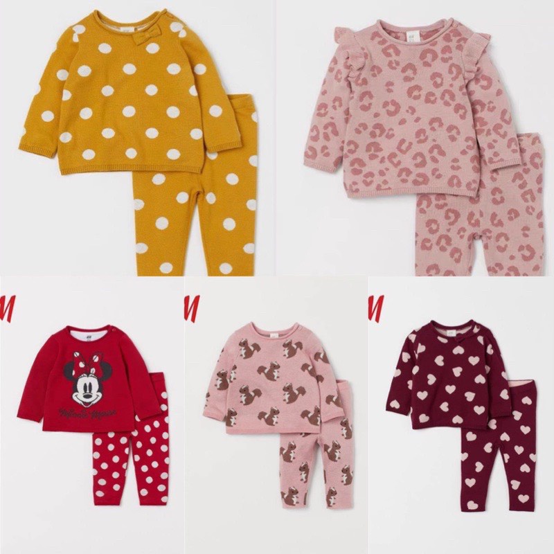 Bộ Len HM Cho Bé Gái Size 90-130