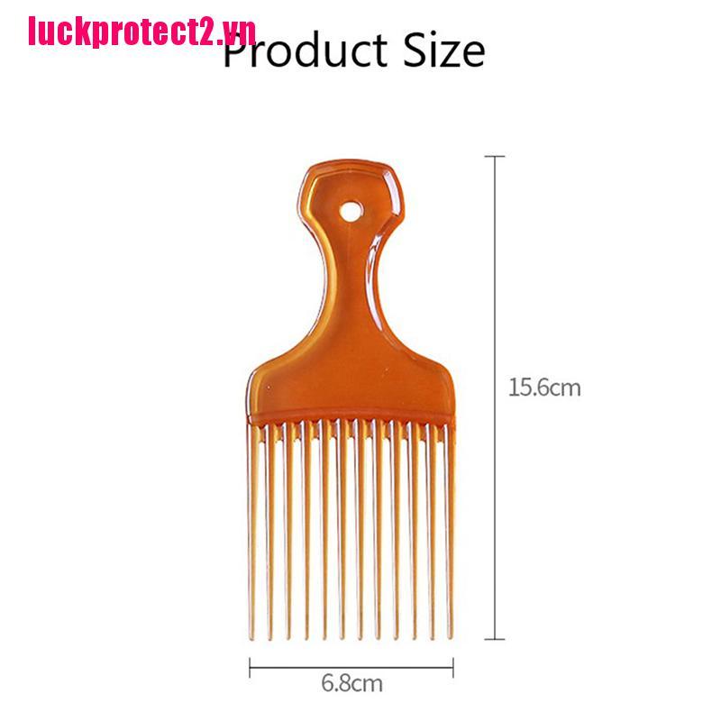 H&L Wide Teeth Brush Pick Comb Fork Hairbrush Plastic Gear Comb For Curly Afro Hair