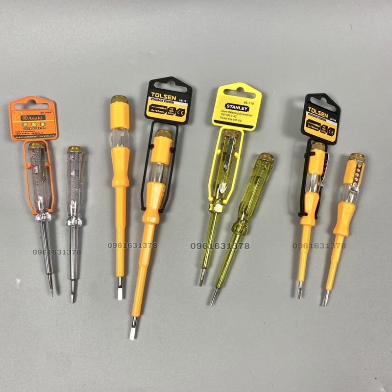 Bút thử điện STANLEY, TOLSEN, ASAKI, bút thử điện 2 đầu