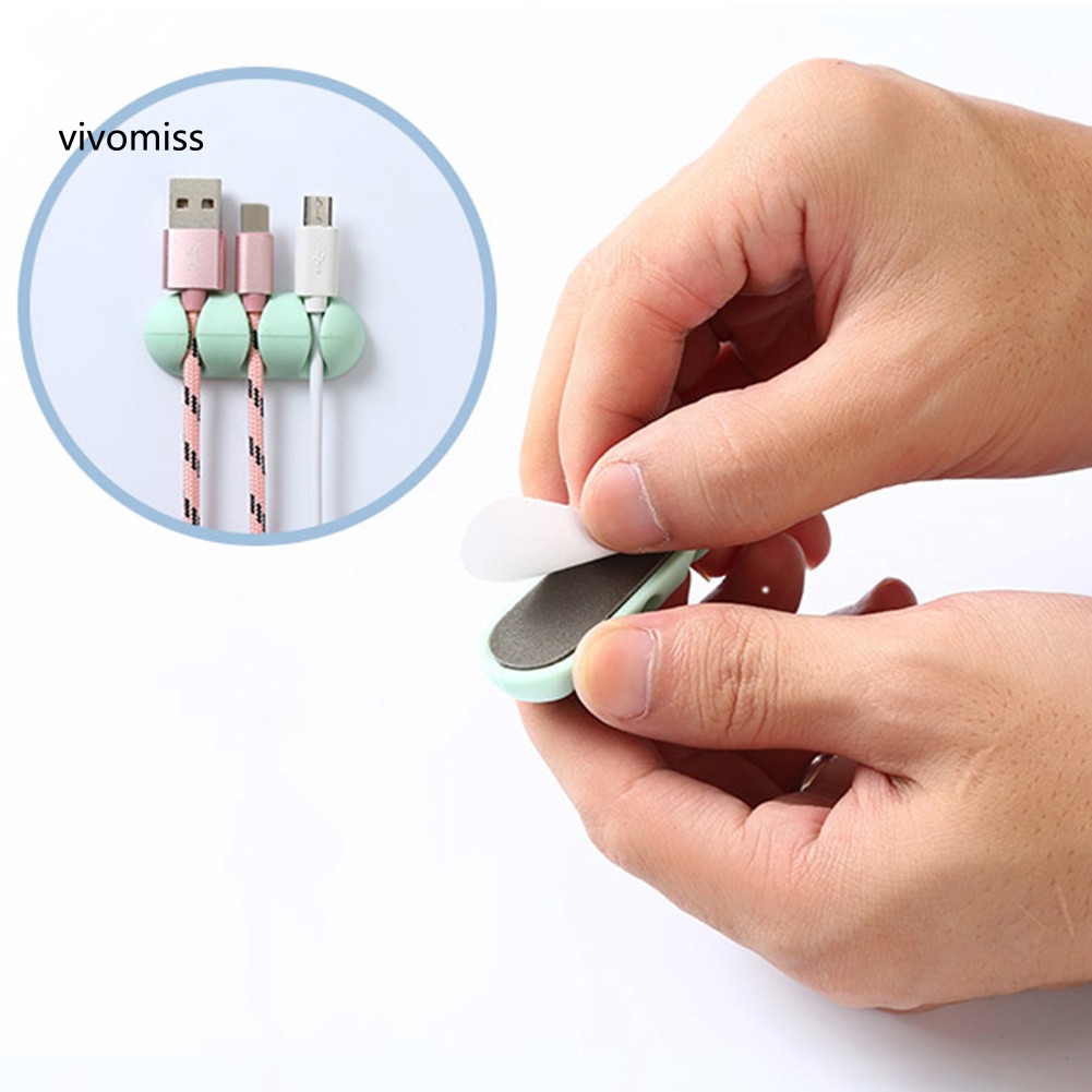 Set 2 miếng giữ cố định dây cáp USB từ silicon