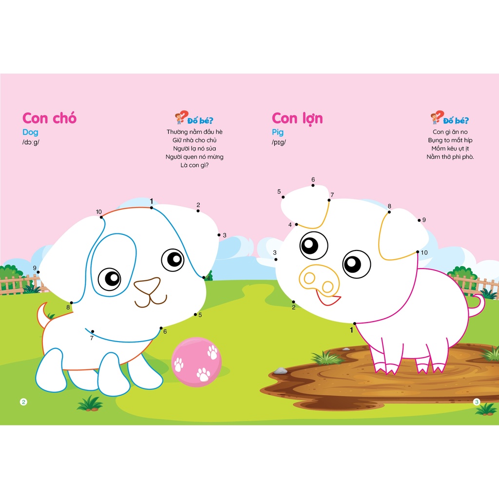 Sách - TÔ MÀU NỐI SỐ, GIẢI ĐỐ THÔNG MINH (Dành cho trẻ từ 2-6 tuổi)