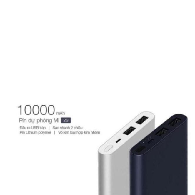 Pin sạc dự phòng Xiaomi 2S/3S 10000mAh (Gen 2) tặng bao ốp silicon