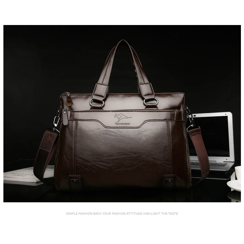 Giỏ xách công sở/Túi xách da công sở cao cấp da bò T05-1 (size: 39x30x8cm. vừa laptop 15inch). | BigBuy360 - bigbuy360.vn