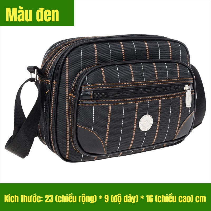 Túi Đeo Chéo Bằng Nylon Sức Chứa Lớn Nhiều Ngăn Dành Cho Nam Nữ