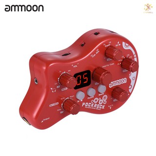 E&T ammoon PockRock Portable Guitar Multi-effects Processor Effect Pedal 15 Effect Types 40 Drum