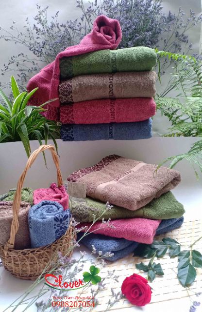 Khăn tắm 100% Coton thiên nhiên hiệu Shavoren Hàn Quốc