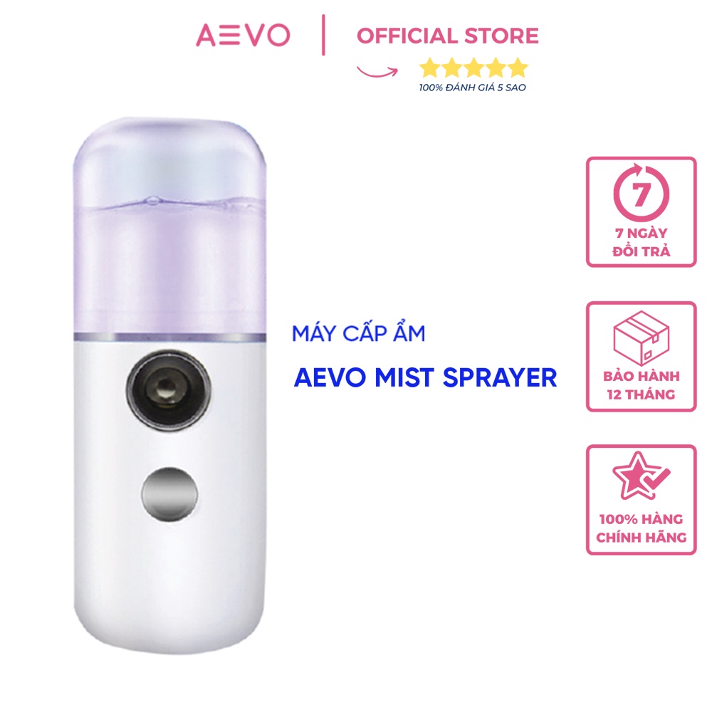 Máy phun sương mini AEVO Nano Mist Sprayer giúp phục hồi làn da, thu nhỏ lỗ chân lông, chống lão hoá