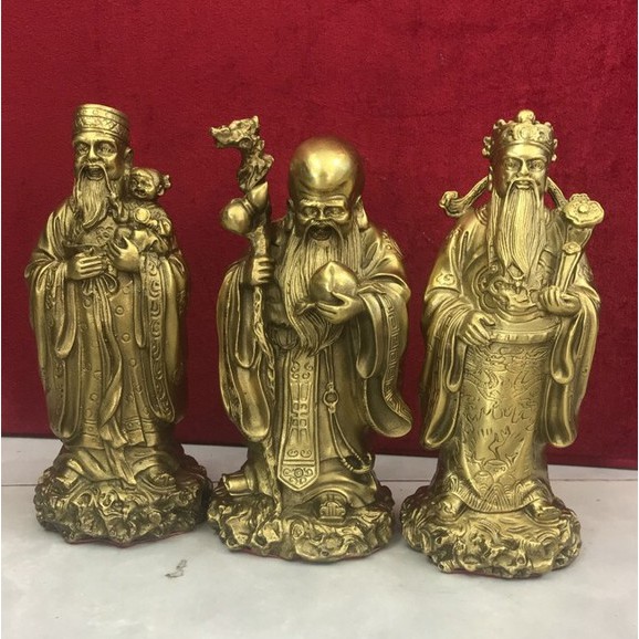 Bộ tượng tam đa Phúc Lộc Thọ Bằng đồng vật phẩm phong thuỷ