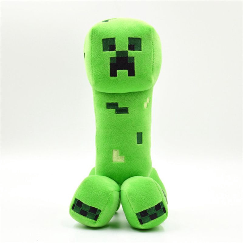 Đồ chơi nhồi bông mềm hình Creeper Enderman Wolf trong game Minecraft dùng làm quà Giáng Sinh cho trẻ em