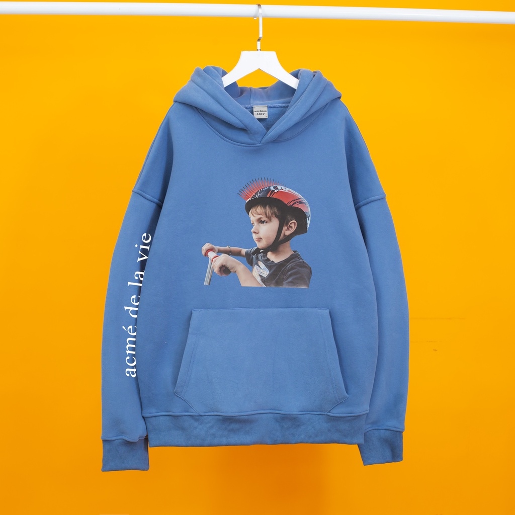 Áo nỉ Hoodie ADLV BÉ ĐẠP XE Hogoto shop , Áo hoodie nam nữ nỉ bông cotton