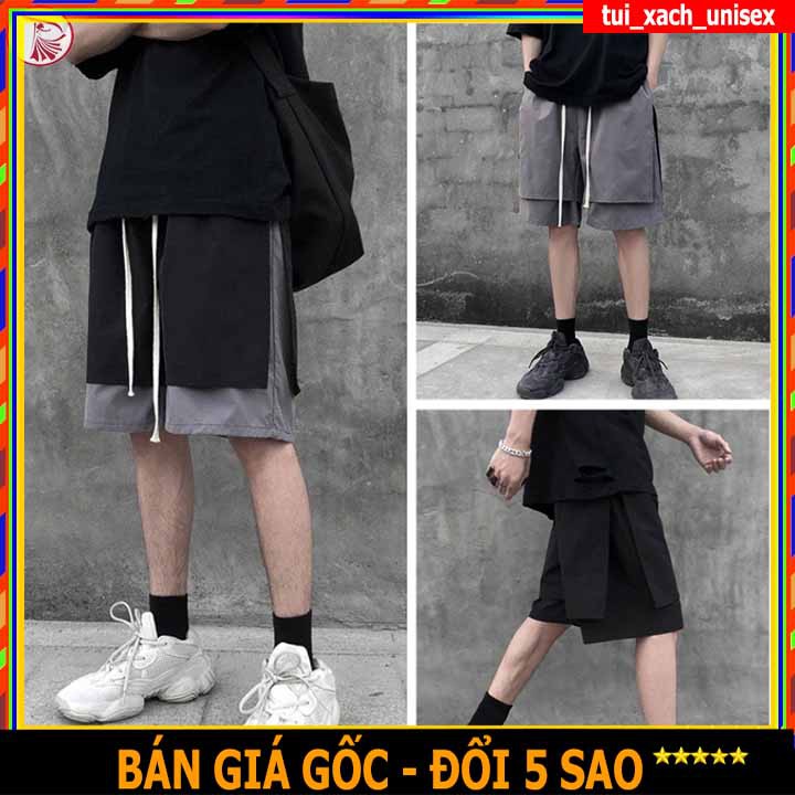 ❤️ CHẤT KAKI COTTON CAO CẤP ❤️  QUẦN SHORT LỮNG NAM NỮ PHỐI 2 LỚP THUN CO GIÃN CÓ SIZE, SỌT ĐÙI LƯNG THUN DÂY RÚT