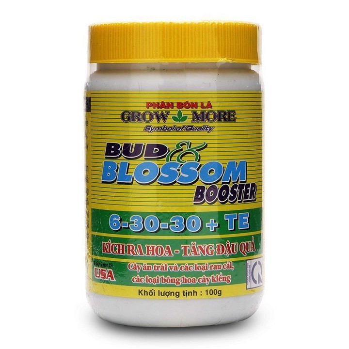 GrowMore Bud Blossom Booster 6-30-30+TE 100gr - Phân bón lá Grow More kích thích cho ra hoa tăng đậu quả