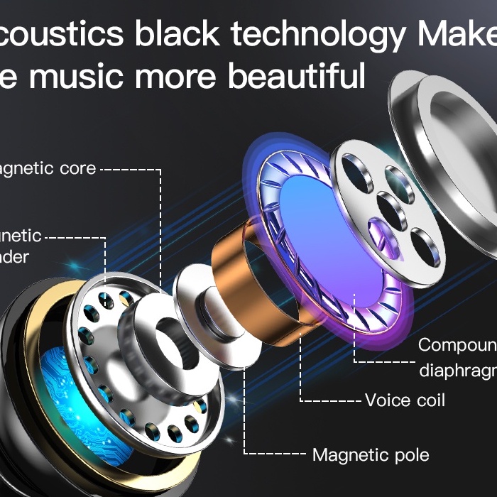 Tai nghe có dây KIVEE bán trong tai 3.5mm giao diện typec vỏ kim loại chất lượng âm thanh cao kèm micrô