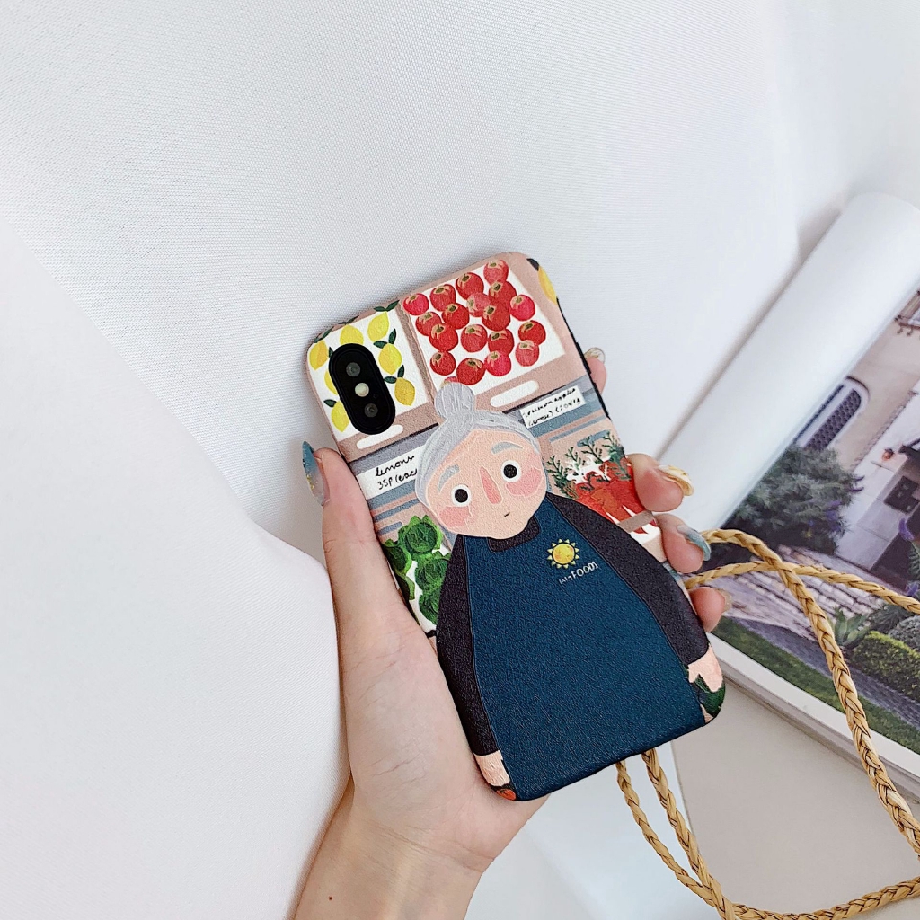 Ốp điện thoại lụa mềm họa tiết ông bà hoạt hình cho IPhone 11 11pro max XR XSmax 6 7 8 6plus 8plus | BigBuy360 - bigbuy360.vn