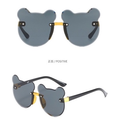 (KIQI-FASHION) COD Kính Mát Chống Tia UV Hình Gấu Đáng Yêu Thời Trang Cho Bé